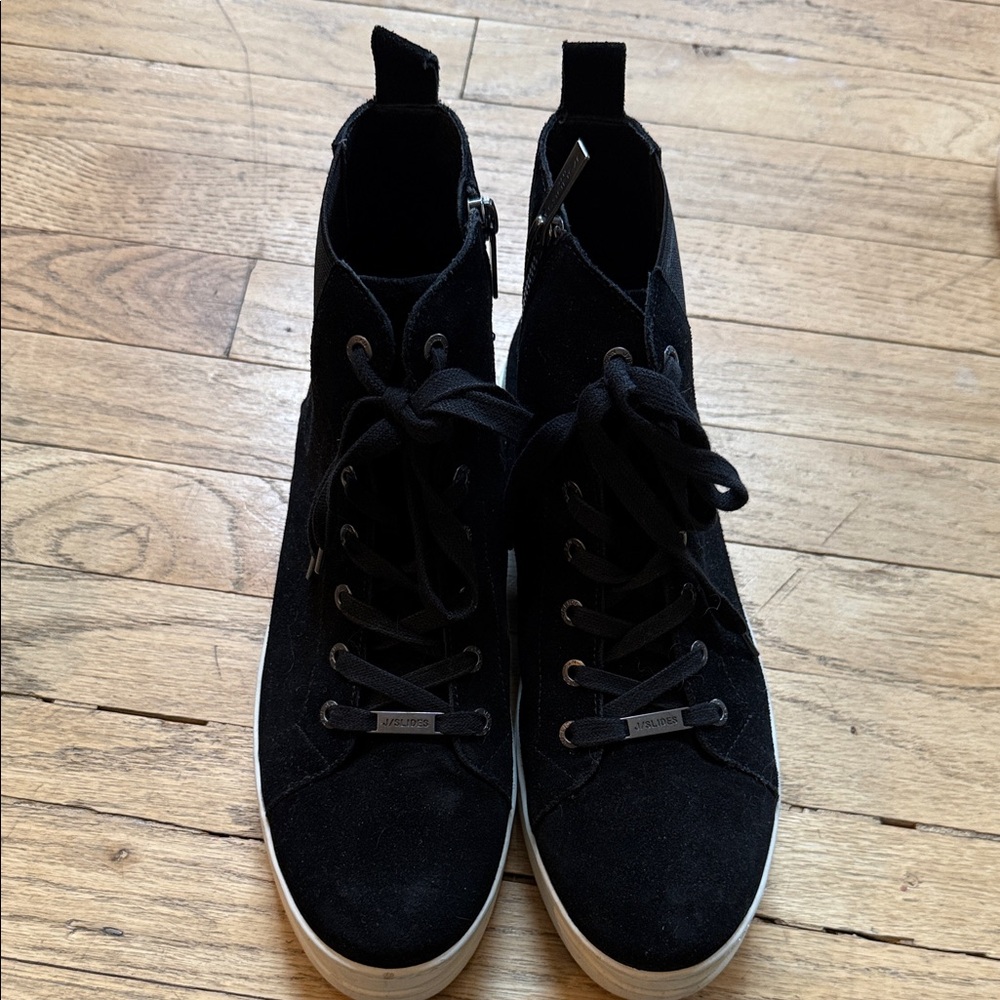 Women's Black High-Top Sneakers